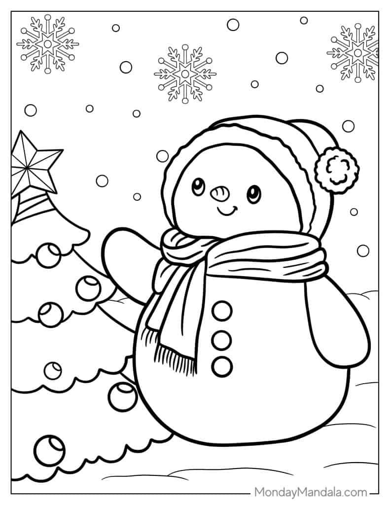48 snowman coloring pages (free pdf printables)